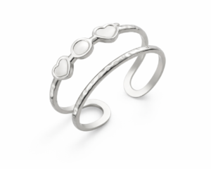 Anel Corações aço inoxidável