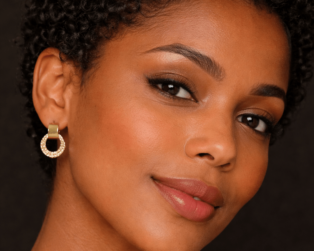 Brincos Helena - Hipoalergênico Banho Ouro 18k - Image 3