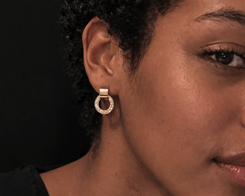 Brincos Helena - Hipoalergênico Banho Ouro 18k - Image 4