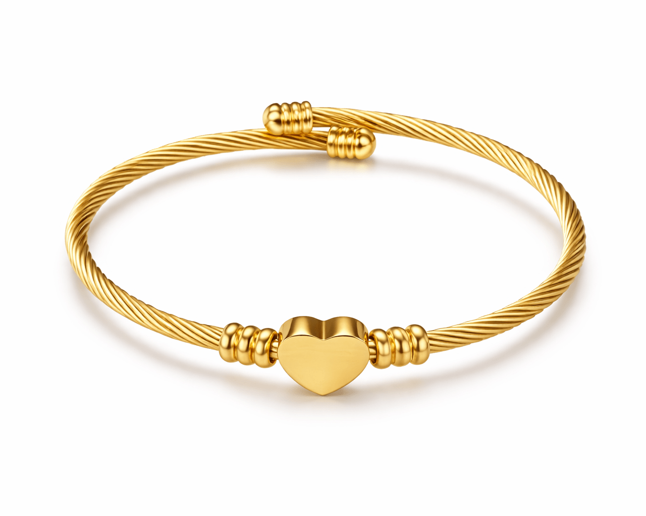 Pulseira Cabo de Berloque de Coração branco