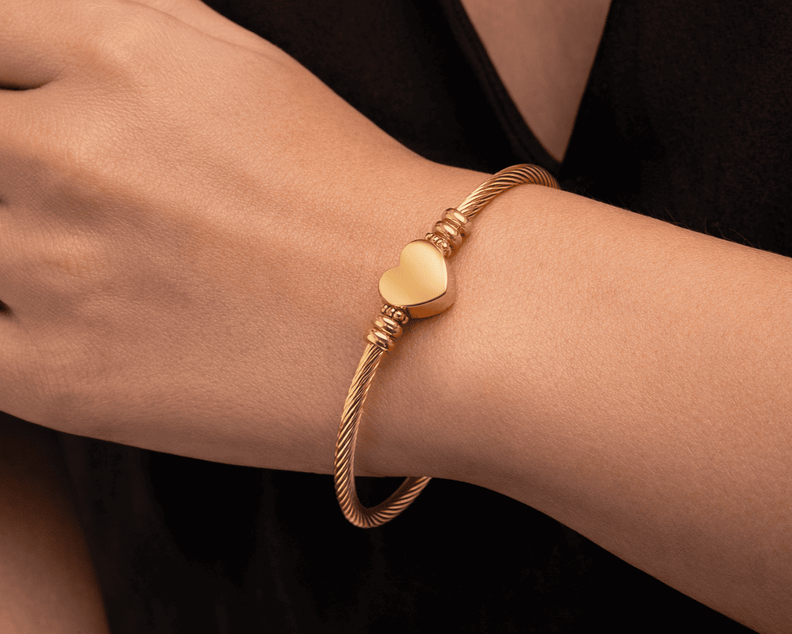 Pulseira Cabo de Berloque de Coração mulher