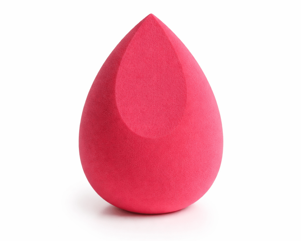 espuma maquilhagem rosa cortada