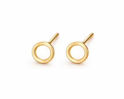 Brinco em Aço Inoxidável Geométrico redondo