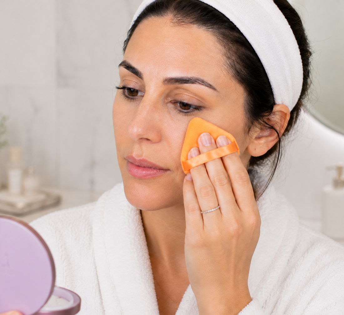Esponja de Maquilhagem para Pó Facial – Triangular e Macia