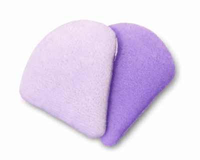 KIT Puffs de Pó Triangular ROXO ROXO