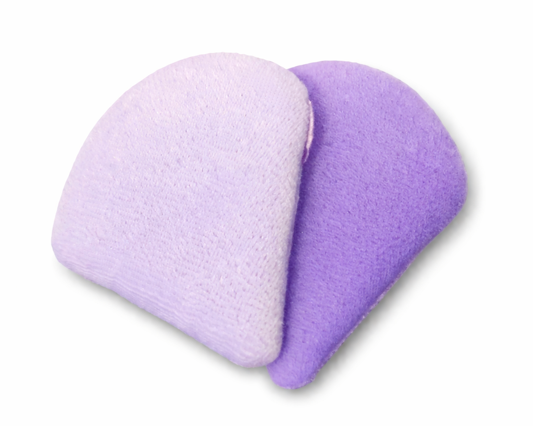 KIT Puffs de Pó Triangular ROXO ROXO